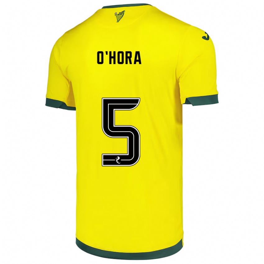 גברים וורן או'הורה #5 צהוב ירוק הרחק ג'רזי 2025/26 חולצה קצרה