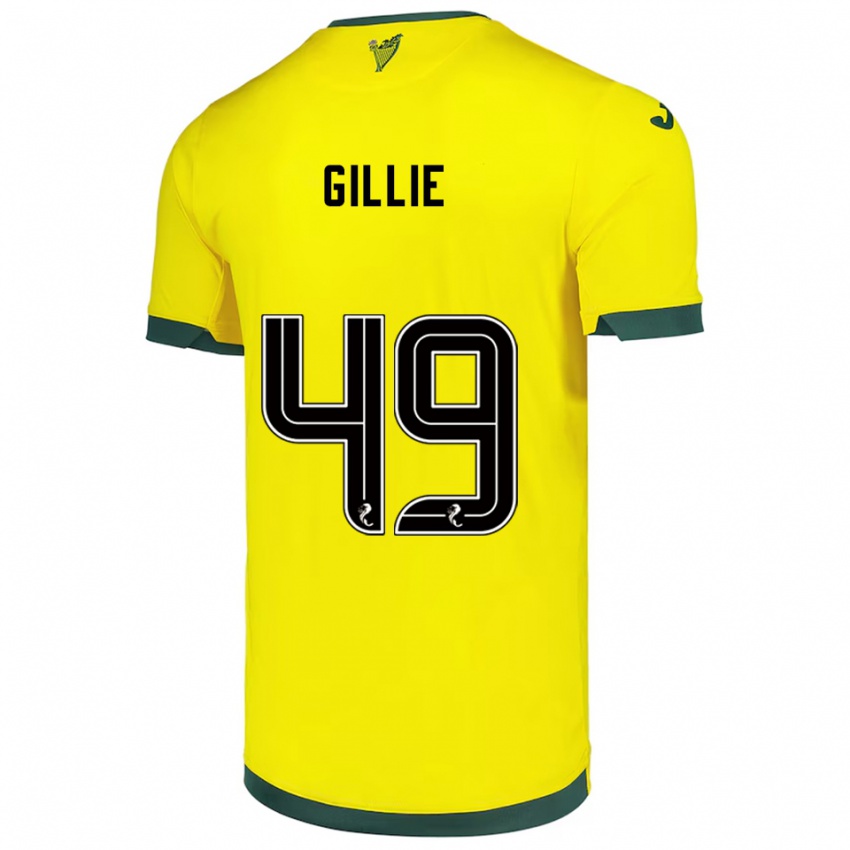 גברים לואיס גילי #49 צהוב ירוק הרחק ג'רזי 2025/26 חולצה קצרה