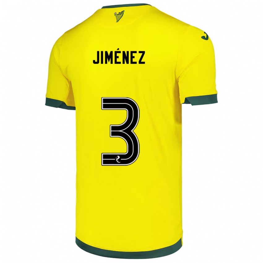 גברים לוגאן איאן קלארק חימנס #3 צהוב ירוק הרחק ג'רזי 2025/26 חולצה קצרה