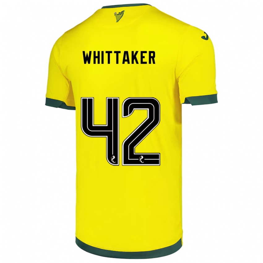 גברים רורי ויטאקר #42 צהוב ירוק הרחק ג'רזי 2025/26 חולצה קצרה