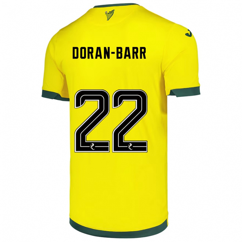 גברים לורן אנה דורן-בר #22 צהוב ירוק הרחק ג'רזי 2025/26 חולצה קצרה