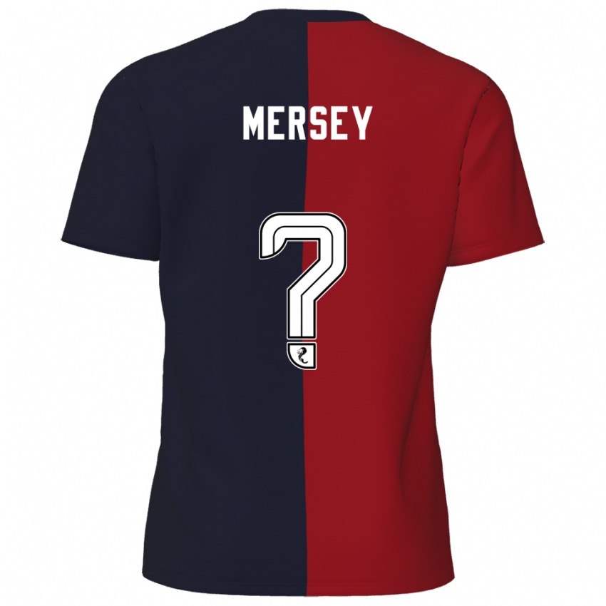 גברים Ethan Mersey #0 אדום כחול נייבי הרחק ג'רזי 2025/26 חולצה קצרה