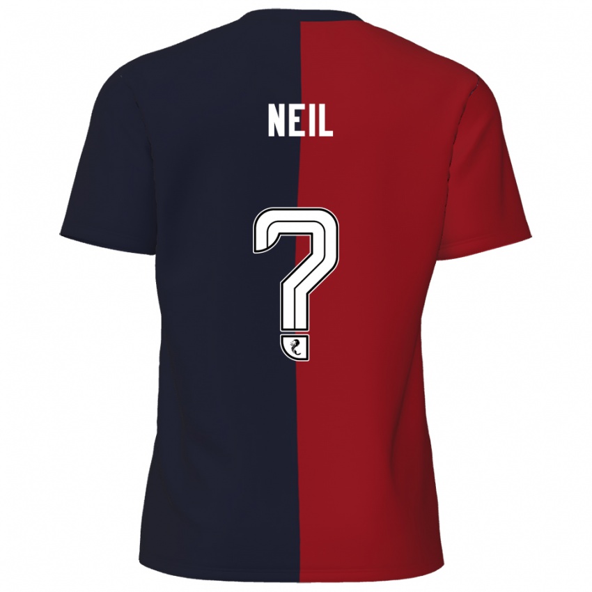 גברים Laura Neil #0 אדום כחול נייבי הרחק ג'רזי 2025/26 חולצה קצרה