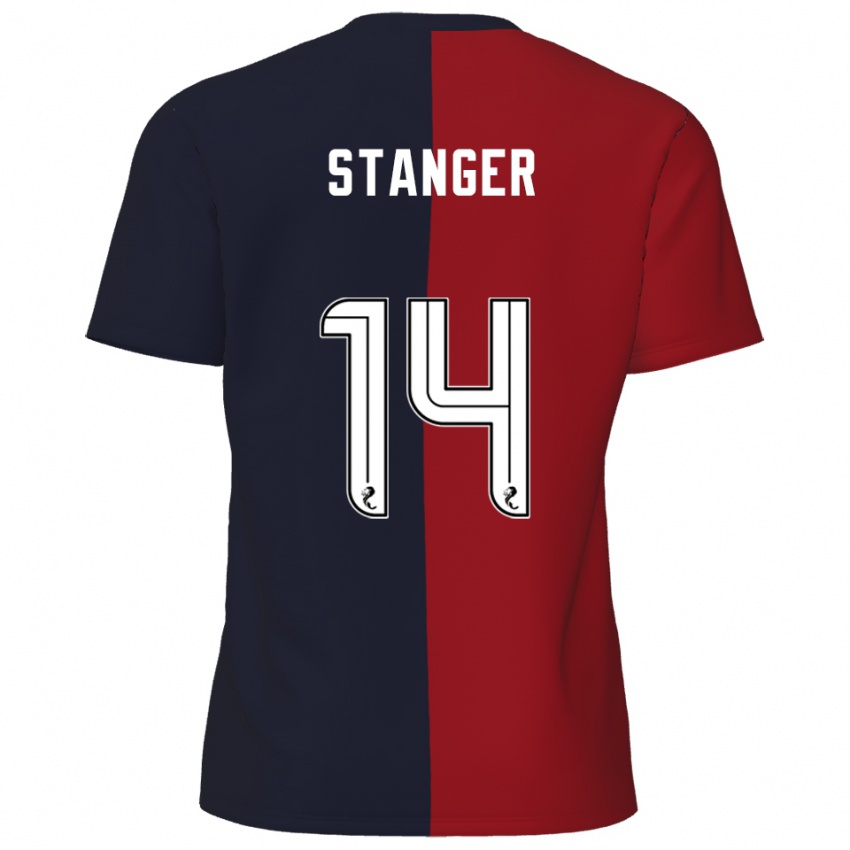 גברים ג'ורג' סטאנגר #14 אדום כחול נייבי הרחק ג'רזי 2025/26 חולצה קצרה