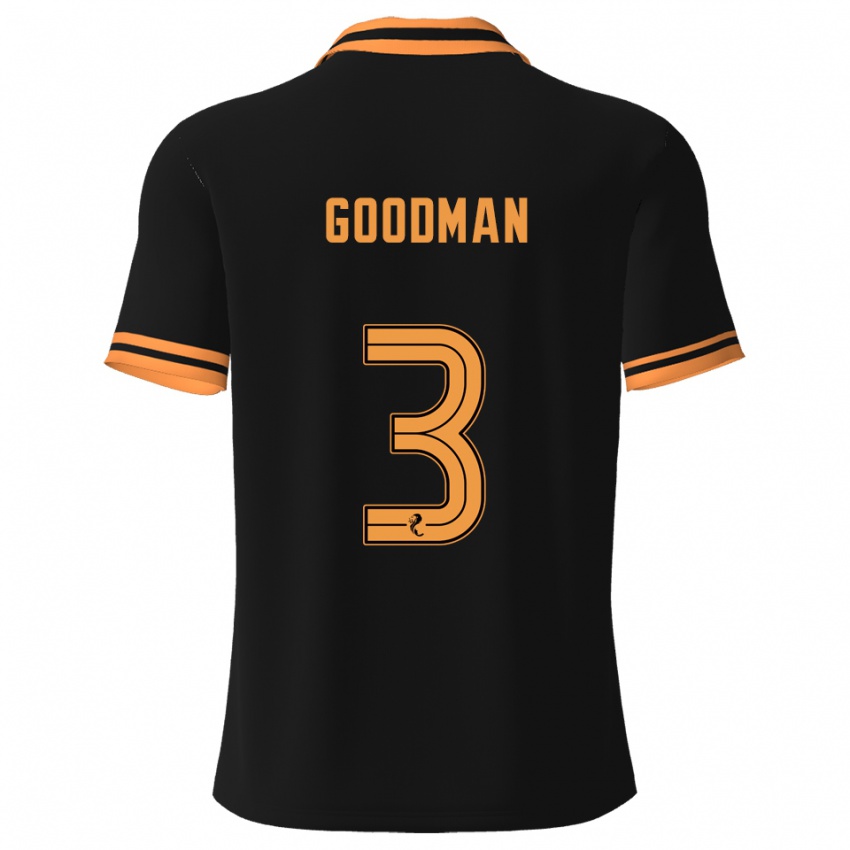 גברים Mya Goodman #3 שחור צהוב הרחק ג'רזי 2025/26 חולצה קצרה