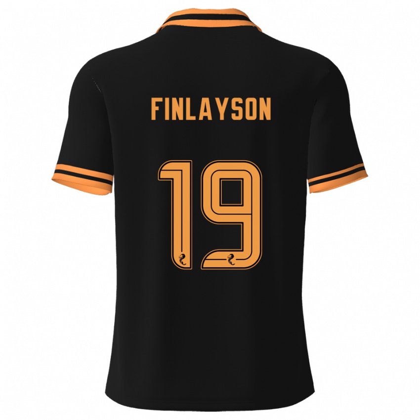 גברים דניאל פינלייסון #19 שחור צהוב הרחק ג'רזי 2025/26 חולצה קצרה