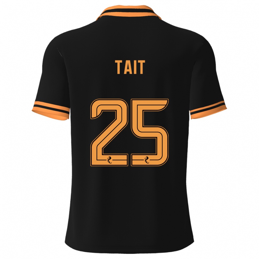 גברים מקולי טייט #25 שחור צהוב הרחק ג'רזי 2025/26 חולצה קצרה