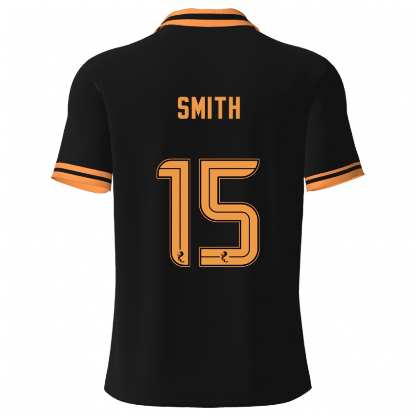 גברים Lewis Smith #15 שחור צהוב הרחק ג'רזי 2025/26 חולצה קצרה