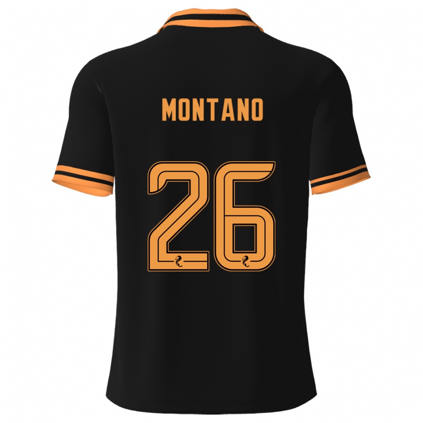 גברים כריסטיאן מונטאנו #26 שחור צהוב הרחק ג'רזי 2025/26 חולצה קצרה