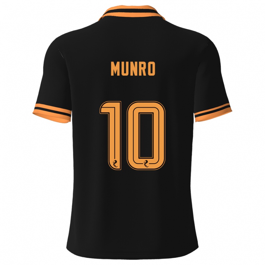 גברים Vhairi Munro #10 שחור צהוב הרחק ג'רזי 2025/26 חולצה קצרה