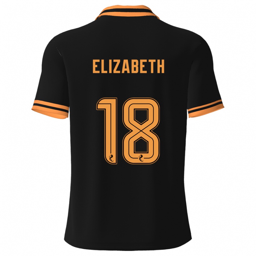 גברים Ashley Elizabeth #18 שחור צהוב הרחק ג'רזי 2025/26 חולצה קצרה