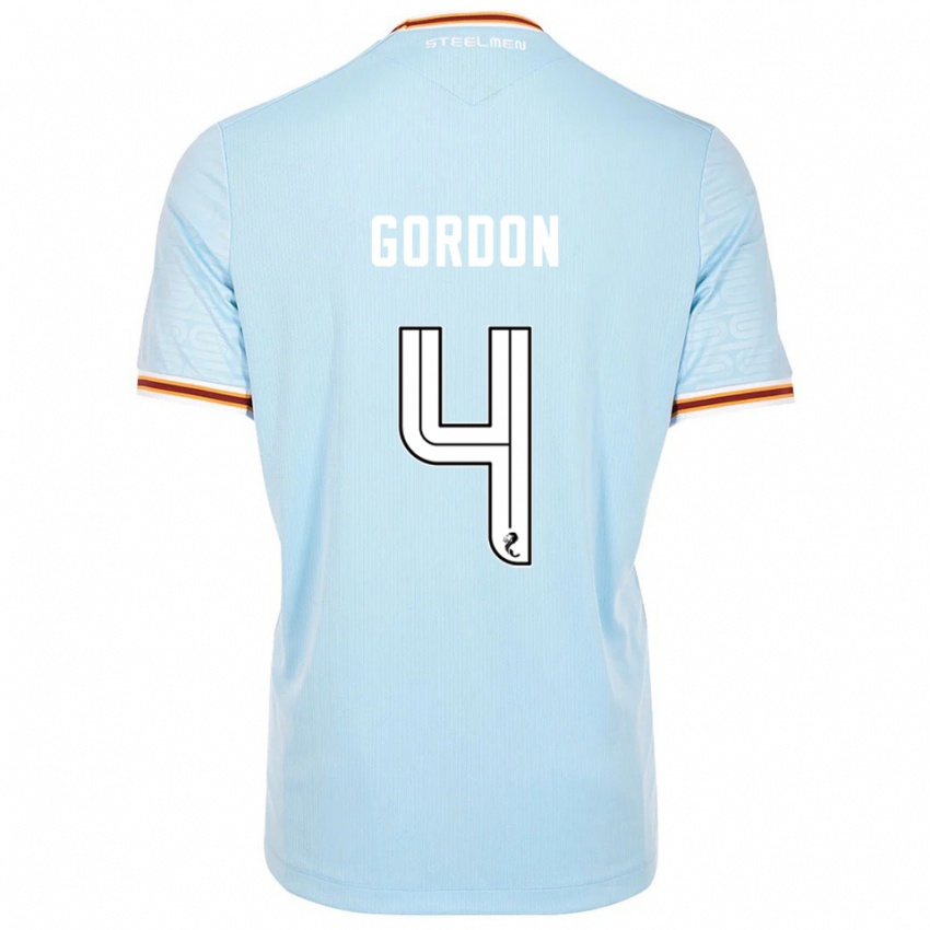 גברים ליאם גורדון #4 תכלת הרחק ג'רזי 2025/26 חולצה קצרה