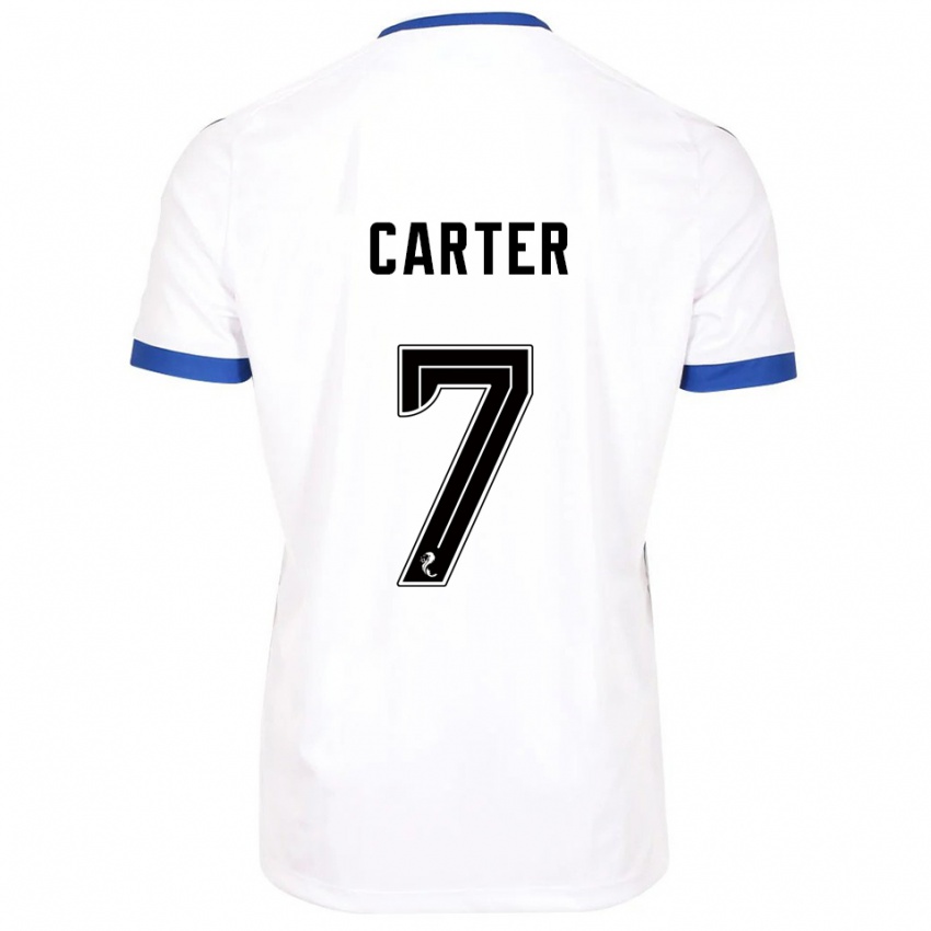 גברים Nicole Carter #7 לבן כחול הרחק ג'רזי 2025/26 חולצה קצרה