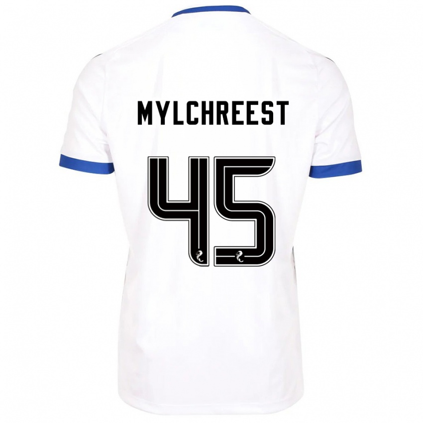 גברים ג׳קסון מילכריסט #45 לבן כחול הרחק ג'רזי 2025/26 חולצה קצרה