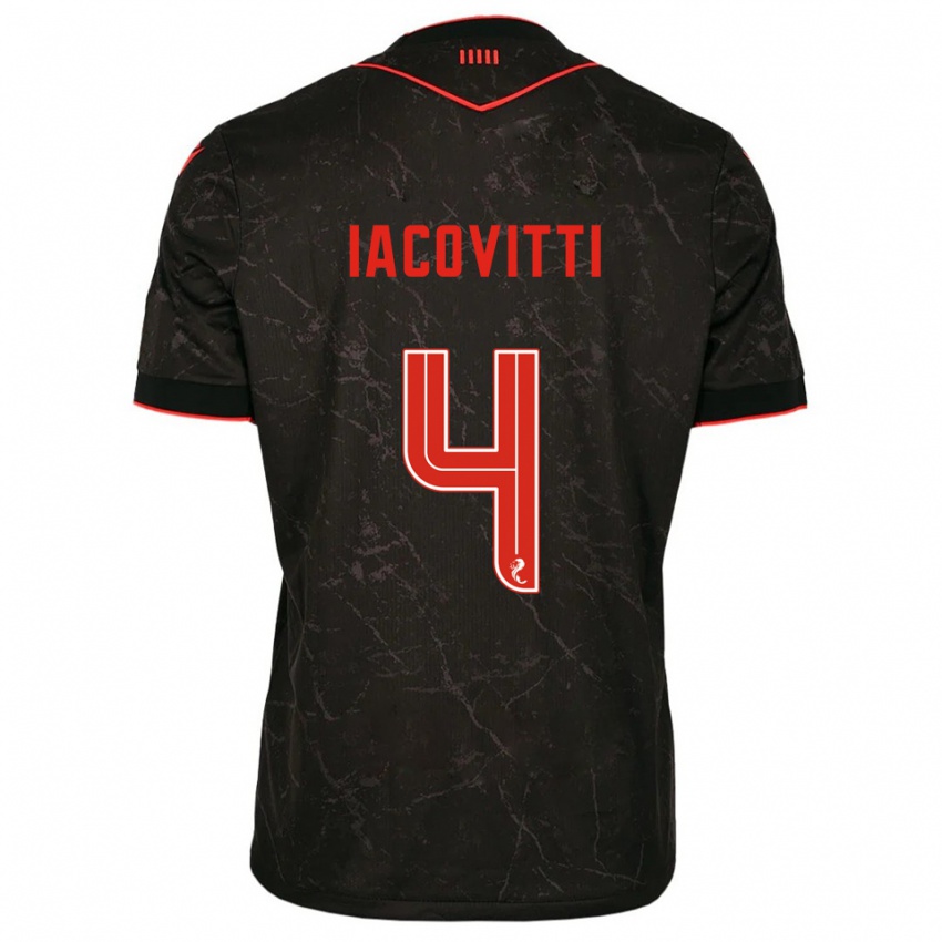 גברים אלכס אייקוביטי #4 שחור אדום הרחק ג'רזי 2025/26 חולצה קצרה