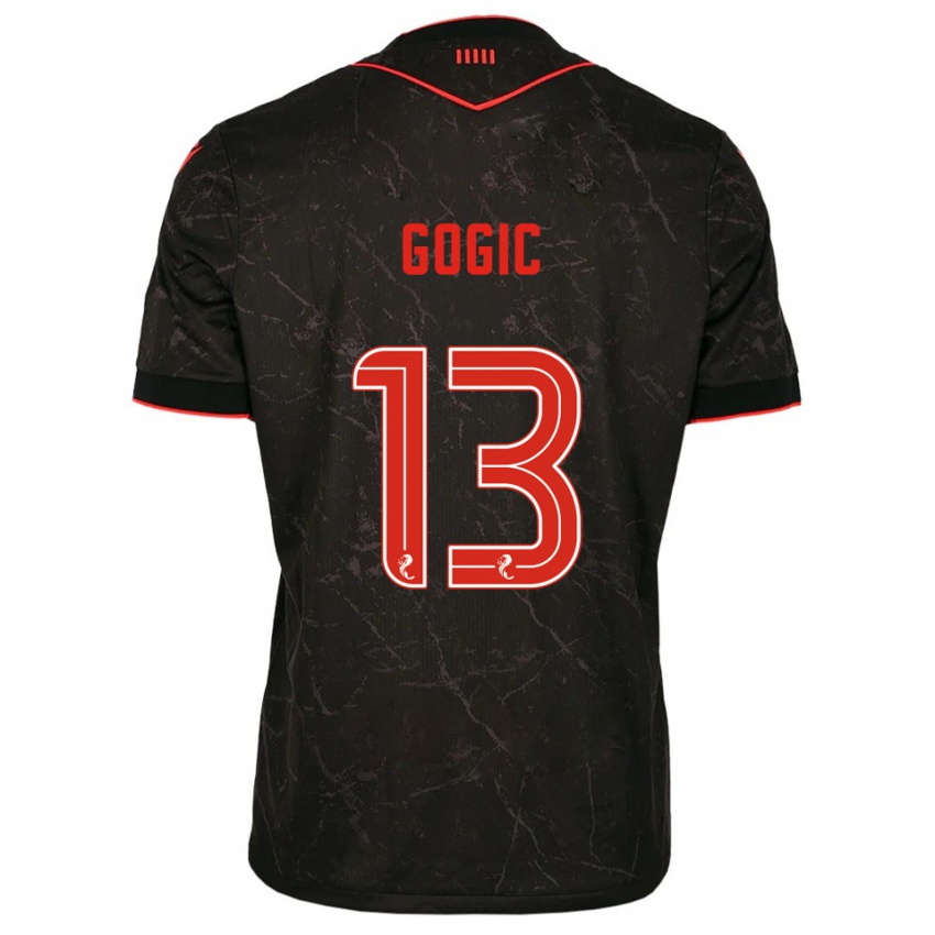 גברים אלכס גוגיי #13 שחור אדום הרחק ג'רזי 2025/26 חולצה קצרה