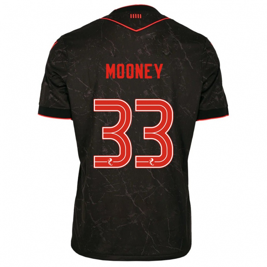 גברים איוון מוני #33 שחור אדום הרחק ג'רזי 2025/26 חולצה קצרה