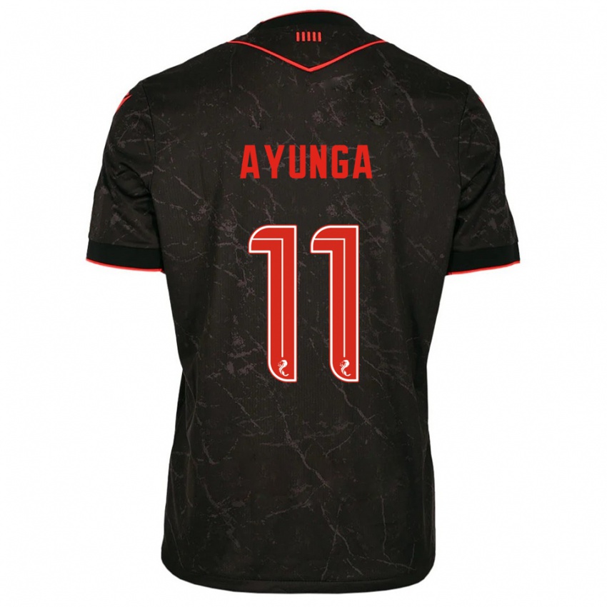 גברים ג׳ונה איונגה #11 שחור אדום הרחק ג'רזי 2025/26 חולצה קצרה