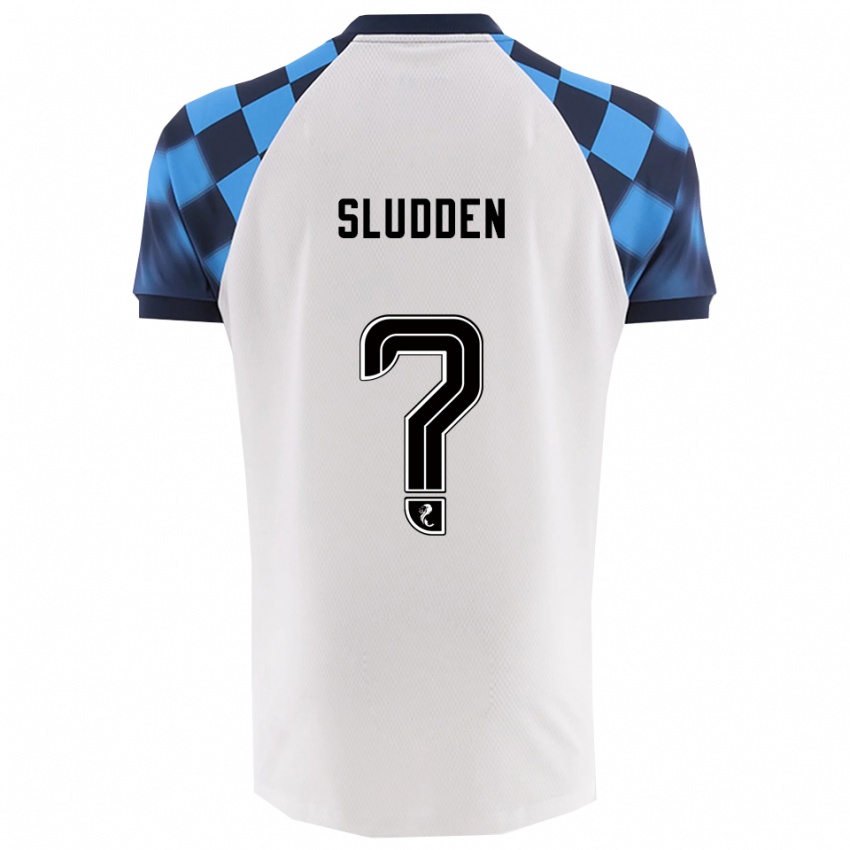 גברים Erin Sludden #0 לבן תכלת הרחק ג'רזי 2025/26 חולצה קצרה