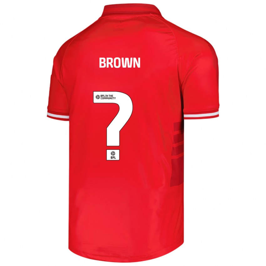 נשים Kim Brown #0 אדום לבן ג'רזי ביתית 2025/26 חולצה קצרה