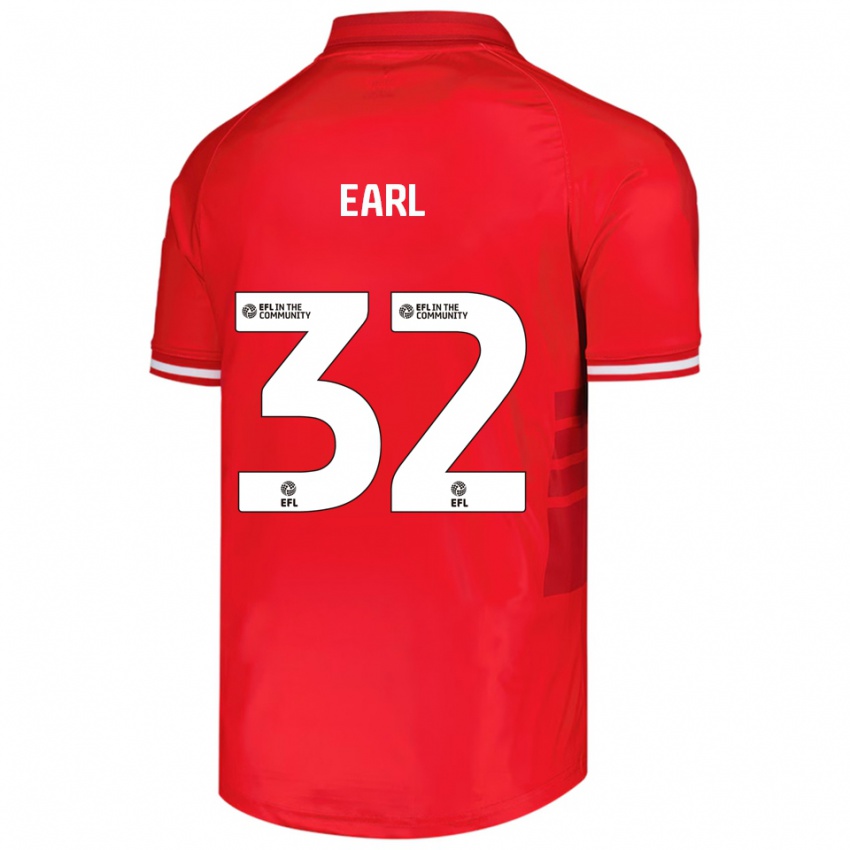 נשים ג'וש ארל #32 אדום לבן ג'רזי ביתית 2025/26 חולצה קצרה