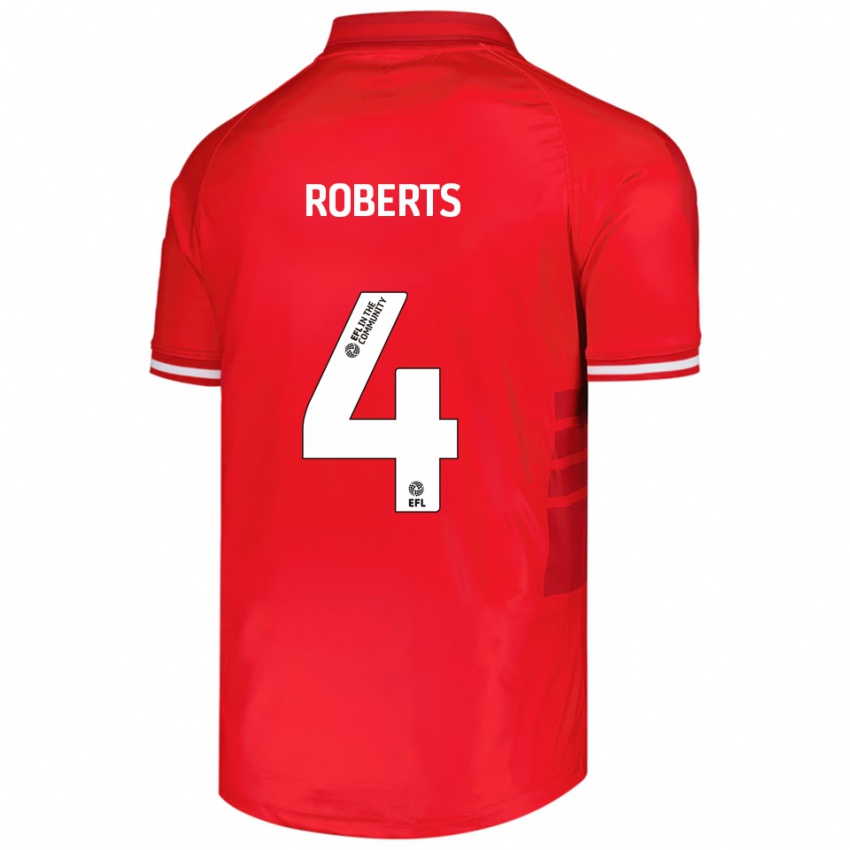 נשים מארק רוברטס #4 אדום לבן ג'רזי ביתית 2025/26 חולצה קצרה