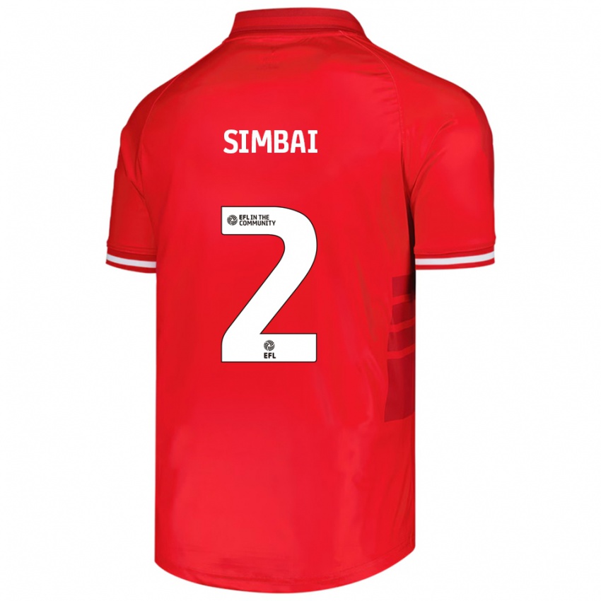 נשים Kingston Simbai #2 אדום לבן ג'רזי ביתית 2025/26 חולצה קצרה