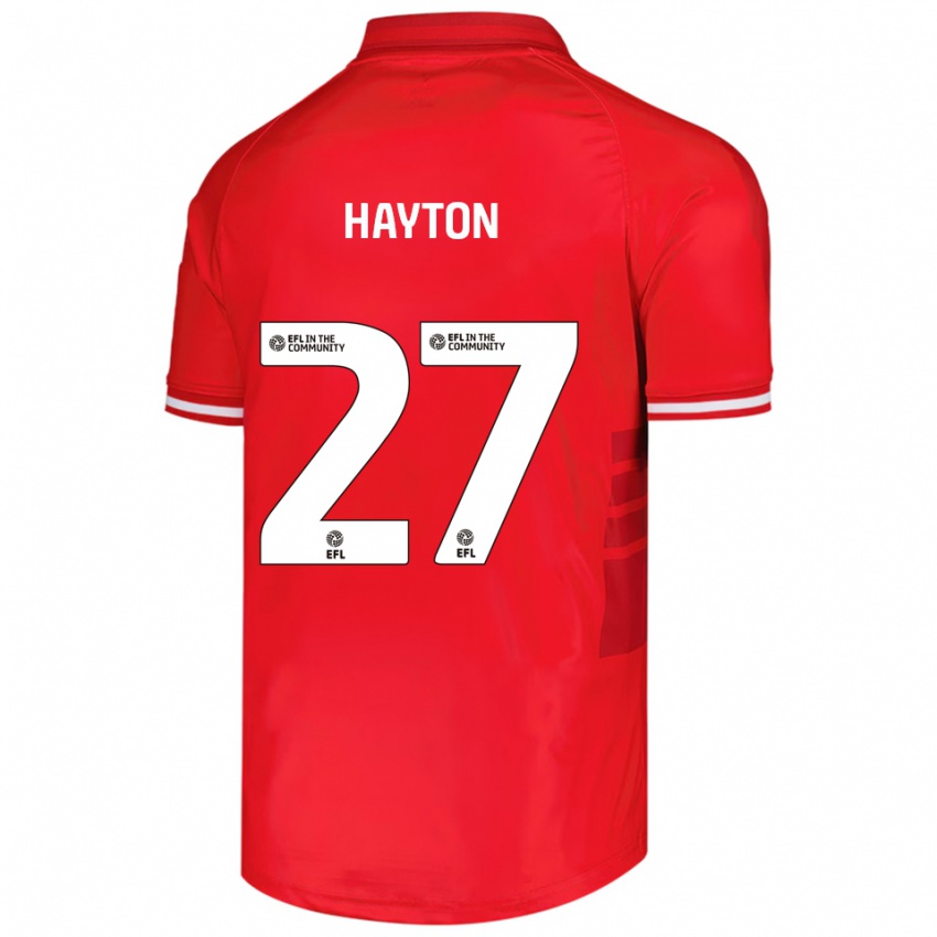 נשים אדם הייטון #27 אדום לבן ג'רזי ביתית 2025/26 חולצה קצרה