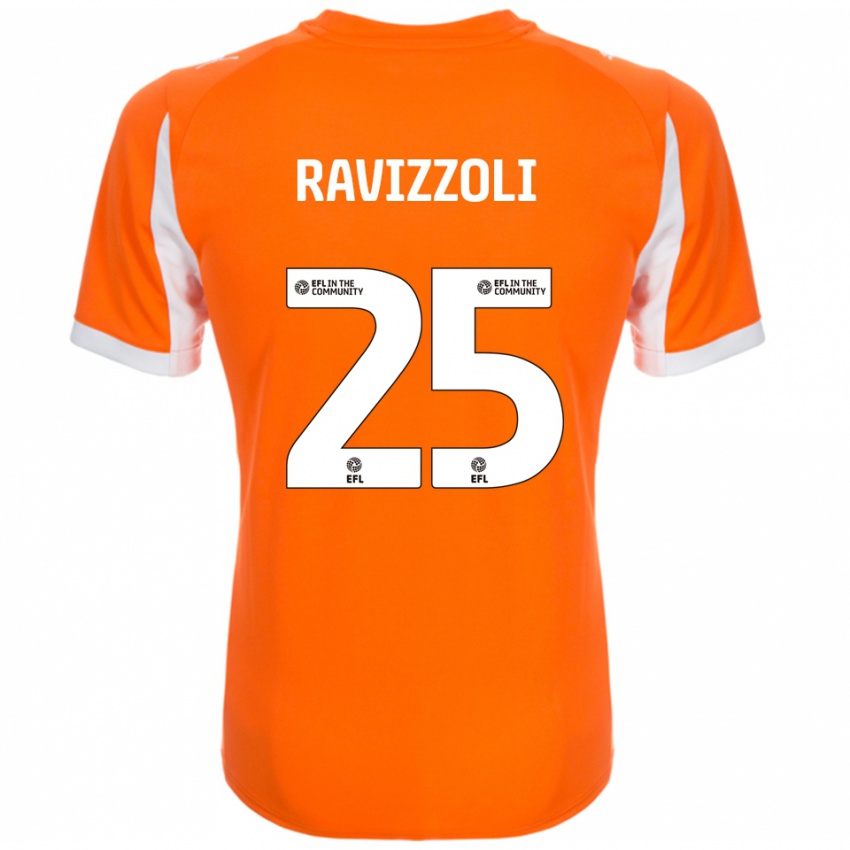 נשים פרנקו רוויסולי #25 כתום לבן ג'רזי ביתית 2025/26 חולצה קצרה נשים פרנקו רוויסולי #25 כתום לבן ג'רזי ביתית 2025/26 חולצה קצרה