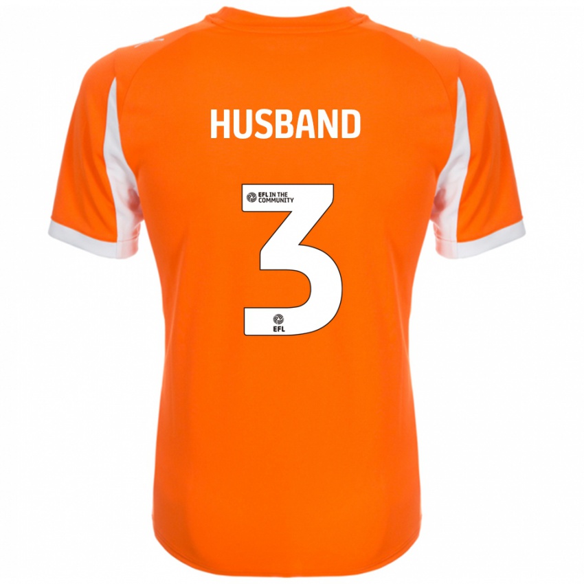 נשים ג'יימס האסבנד #3 כתום לבן ג'רזי ביתית 2025/26 חולצה קצרה