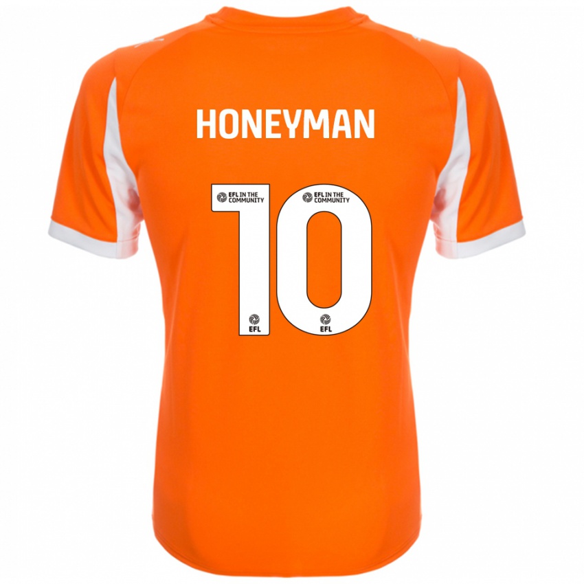 נשים ג'ורג' האנימן #10 כתום לבן ג'רזי ביתית 2025/26 חולצה קצרה