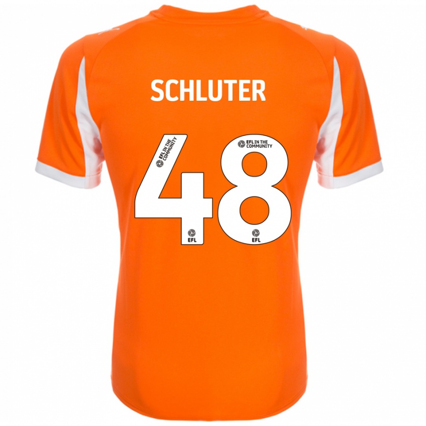 נשים גבריאל שלוטר #48 כתום לבן ג'רזי ביתית 2025/26 חולצה קצרה