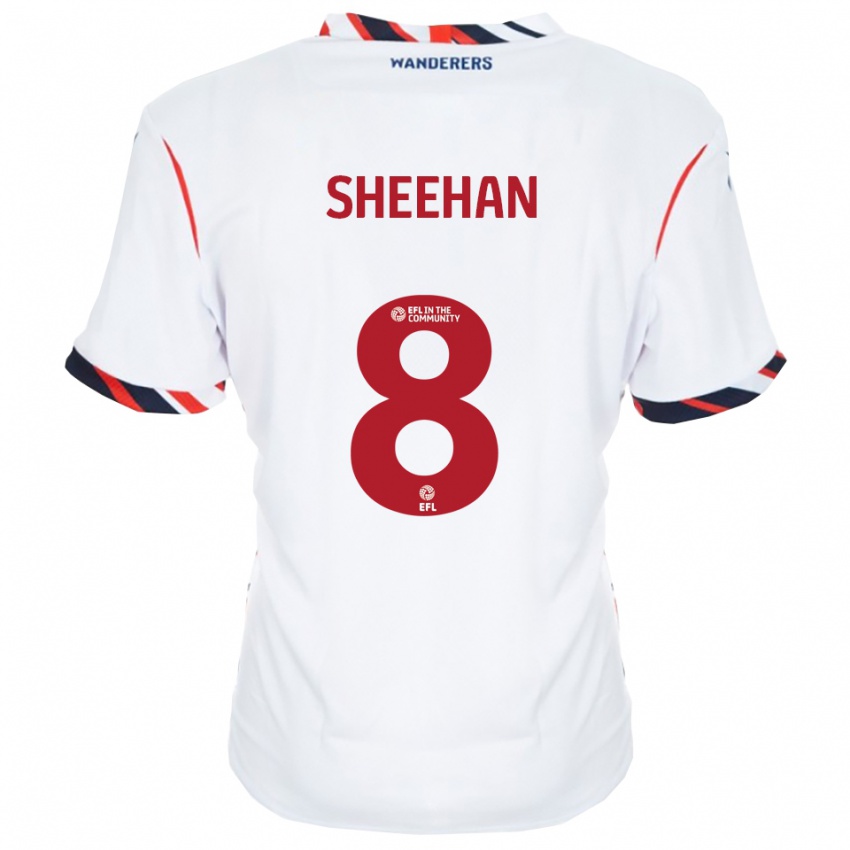 נשים ג'וש שיהאן #8 לבן אדום ג'רזי ביתית 2025/26 חולצה קצרה