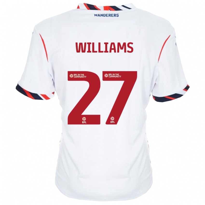 נשים רנדל וויליאמס #27 לבן אדום ג'רזי ביתית 2025/26 חולצה קצרה