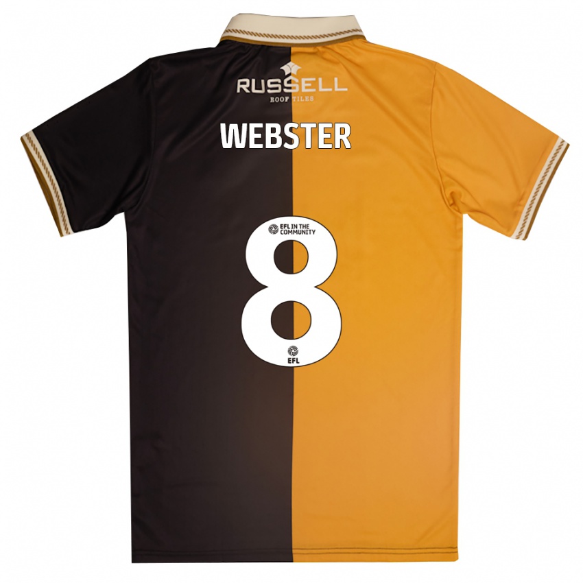 נשים צ'ארלי ובסטר #8 צהוב שחור ג'רזי ביתית 2025/26 חולצה קצרה