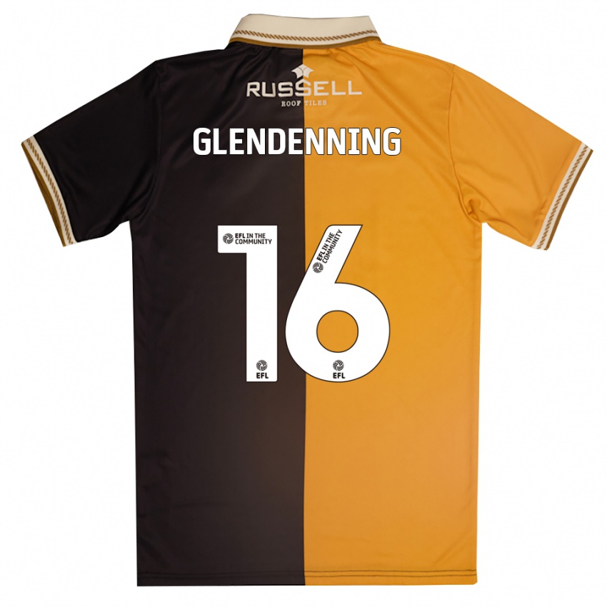 נשים Cloe Glendenning #16 צהוב שחור ג'רזי ביתית 2025/26 חולצה קצרה