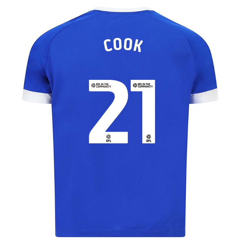 נשים מיקילה קוק #21 כחול לבן ג'רזי ביתית 2025/26 חולצה קצרה