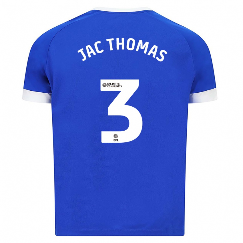 נשים ג'אק תומאס #3 כחול לבן ג'רזי ביתית 2025/26 חולצה קצרה