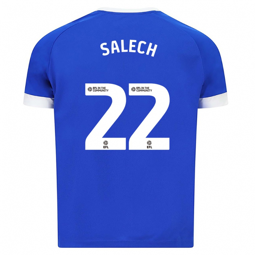 נשים יוסף סאלך #22 כחול לבן ג'רזי ביתית 2025/26 חולצה קצרה