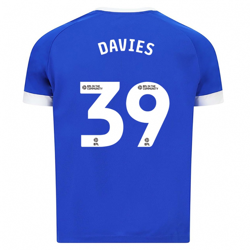 נשים איסק דייוויס #39 כחול לבן ג'רזי ביתית 2025/26 חולצה קצרה