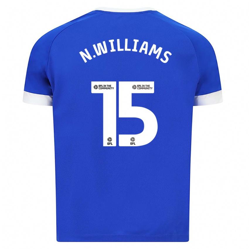 נשים נואה וויליאמס #15 כחול לבן ג'רזי ביתית 2025/26 חולצה קצרה