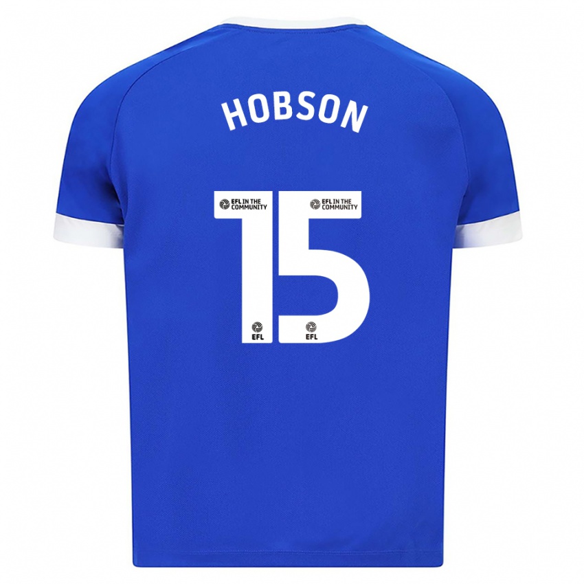 נשים Jacob Hobson #15 כחול לבן ג'רזי ביתית 2025/26 חולצה קצרה