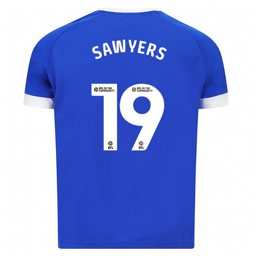 נשים רומיין סויירס #19 כחול לבן ג'רזי ביתית 2025/26 חולצה קצרה