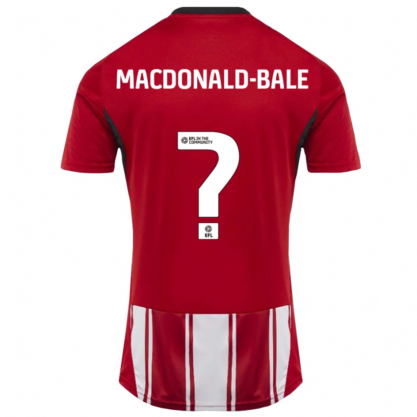 נשים Paige Macdonald-Bale #0 אדום לבן שחור ג'רזי ביתית 2025/26 חולצה קצרה