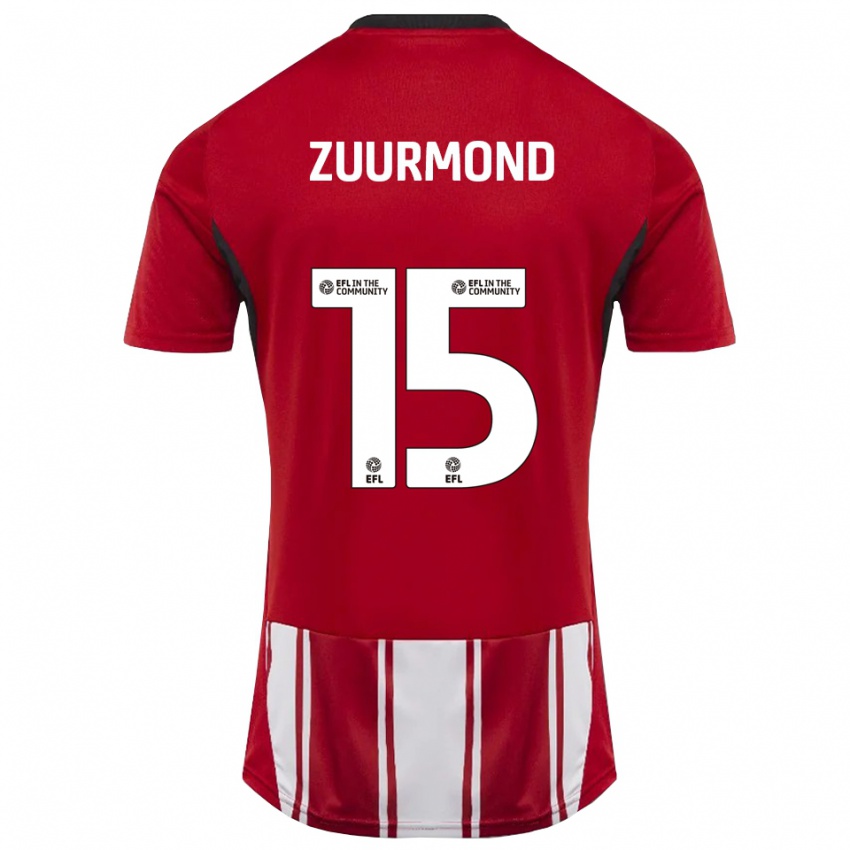 נשים Ishbel Zuurmond #15 אדום לבן שחור ג'רזי ביתית 2025/26 חולצה קצרה