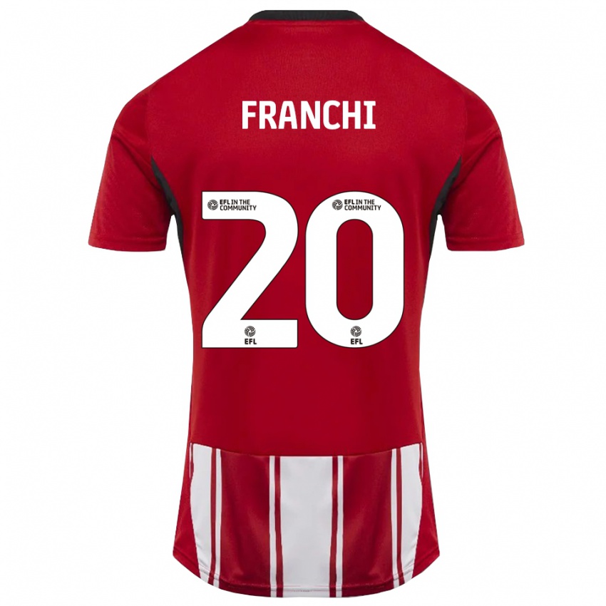 נשים Matilda Franchi #20 אדום לבן שחור ג'רזי ביתית 2025/26 חולצה קצרה