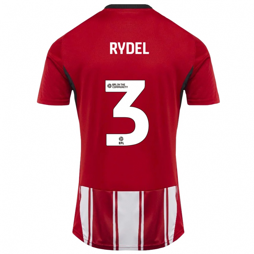 נשים ראיין ריידל #3 אדום לבן שחור ג'רזי ביתית 2025/26 חולצה קצרה