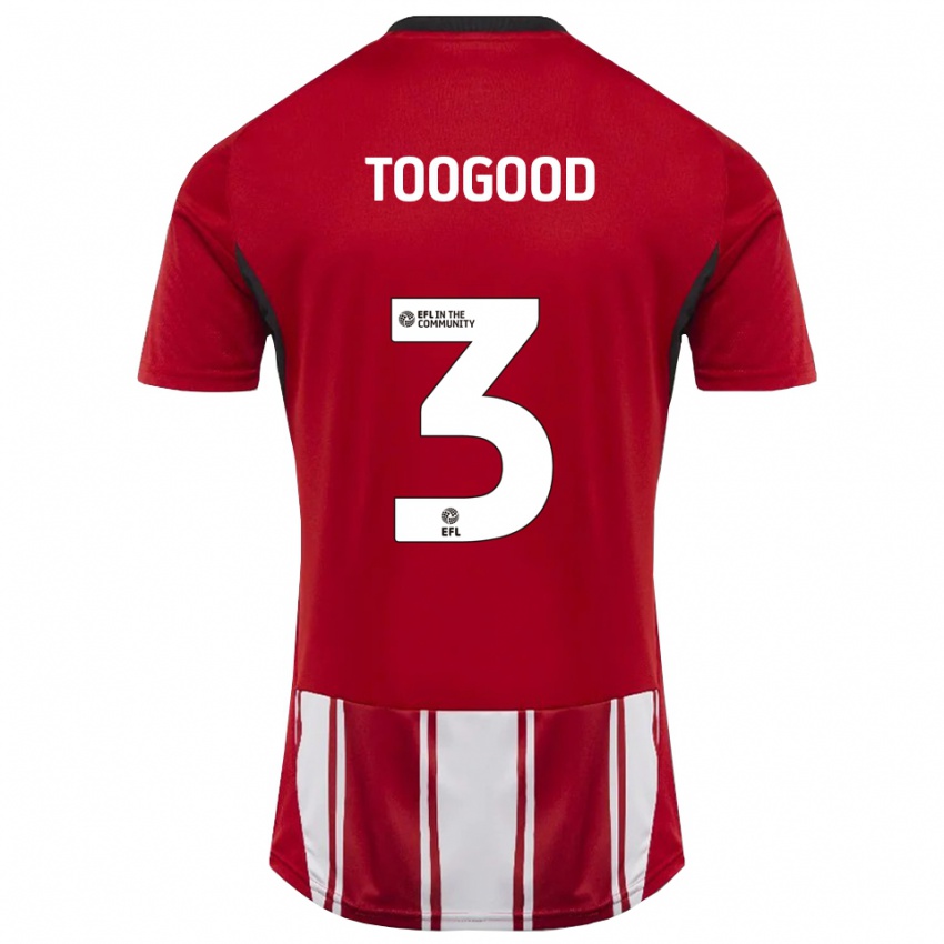 נשים Emily Toogood #3 אדום לבן שחור ג'רזי ביתית 2025/26 חולצה קצרה