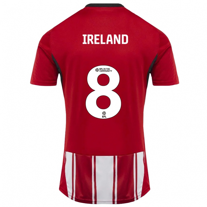 נשים Beth Ireland #8 אדום לבן שחור ג'רזי ביתית 2025/26 חולצה קצרה