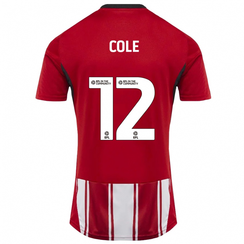 נשים ריס קול #12 אדום לבן שחור ג'רזי ביתית 2025/26 חולצה קצרה